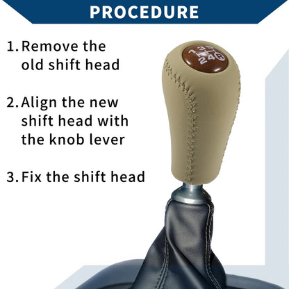 5 Speed Manual Gear Shift Knob for Toyota 4Runner (1993-2001) Brown Leather