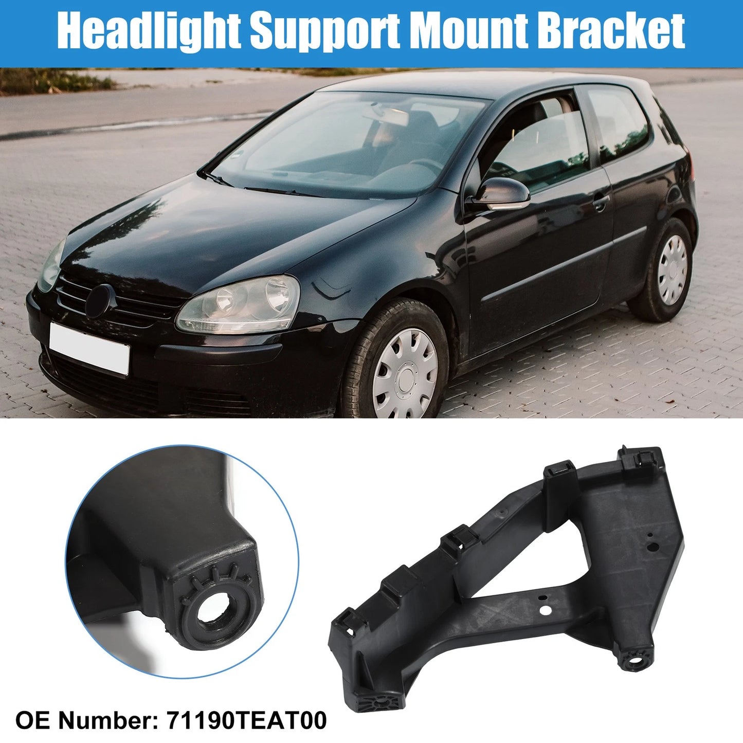 Left Driver Side Headlight Bracket for Honda Civic (2017-2020)