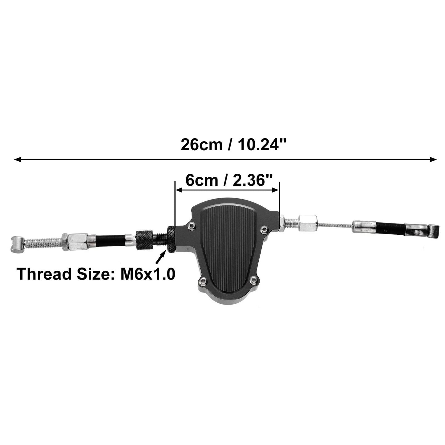 CNC Aluminum Alloy Stunt Clutch Cable for Motorcycle Black