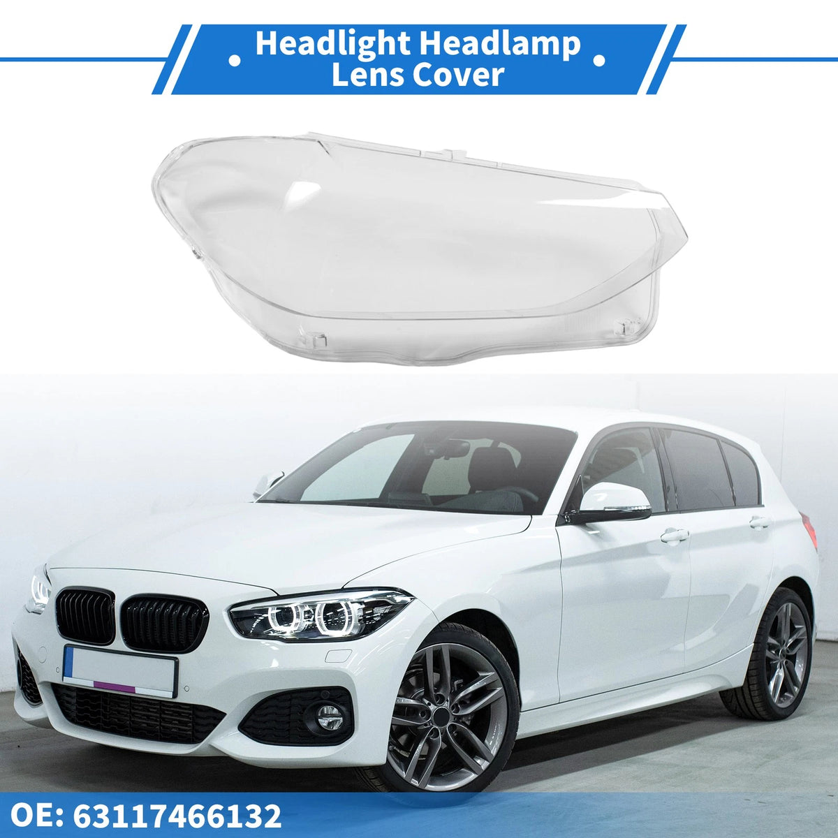 1 x Car Front Right Headlight Lens Cover for BMW X3 X4 (2018-2021)
