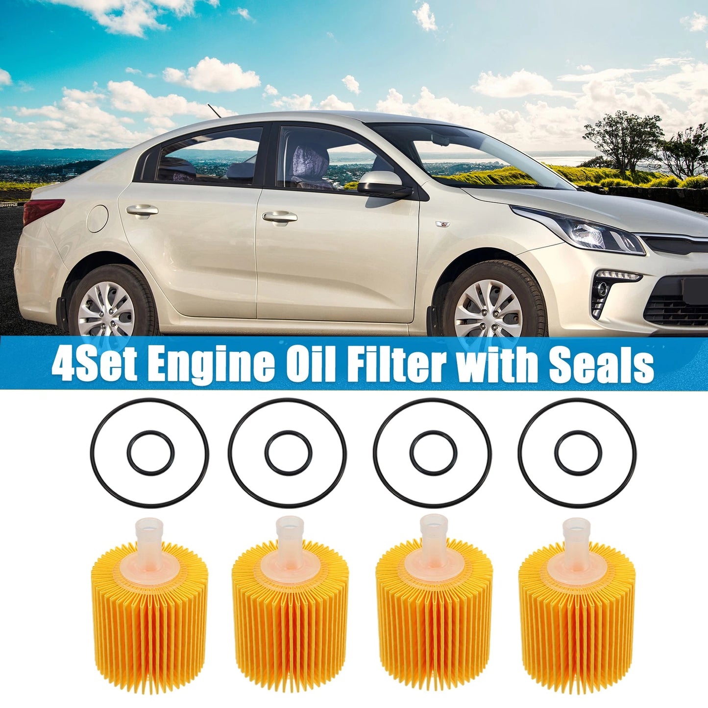 Engine Oil Filter for Toyota Avalon (2013-2018) - 4 x Filters