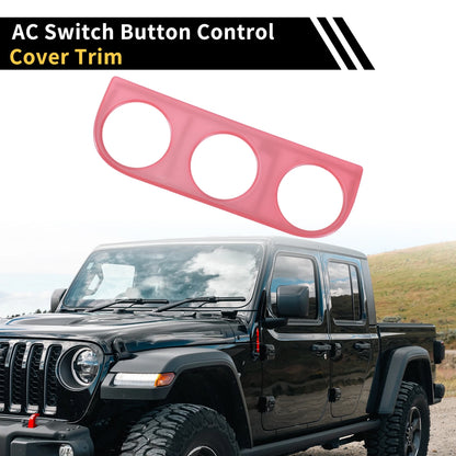 AC Switch Button Control Cover Trim for Jeep Wrangler JK (2011-2017) Pink