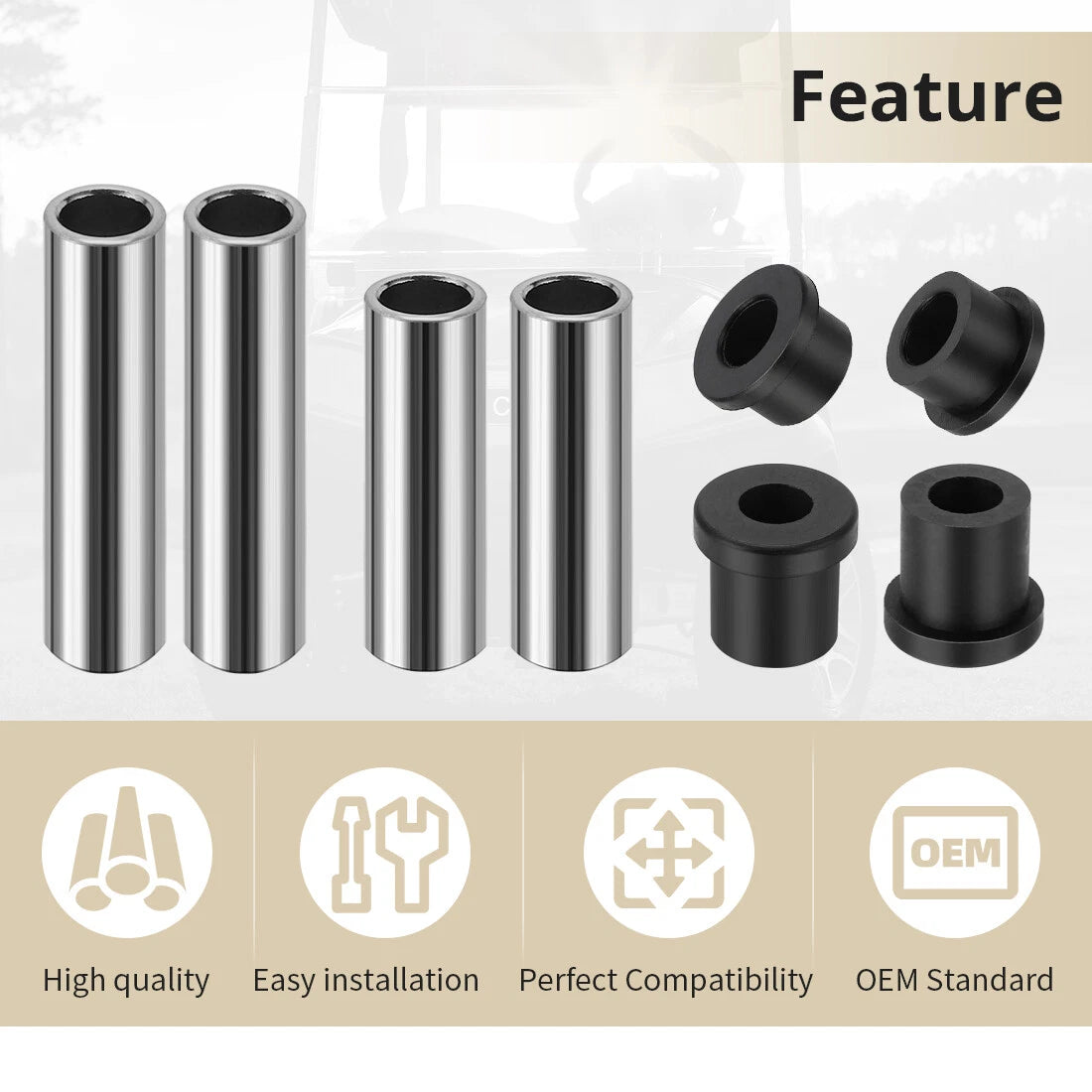 Front Leaf Spring & Upper A Arm Suspension Bushings for Club Car DS