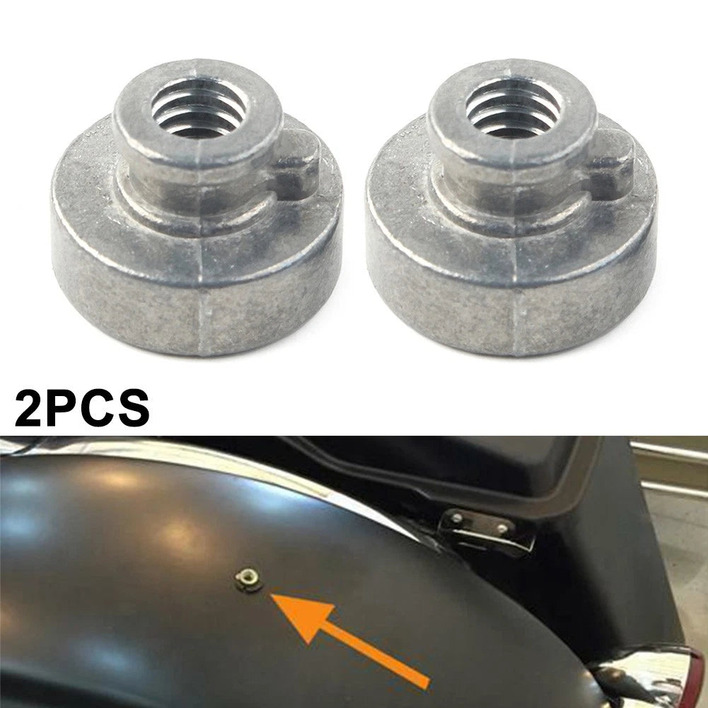 2 x Rear Fender Passenger Seat Bolt Tab Screw Nut Cover for Harley Davidson