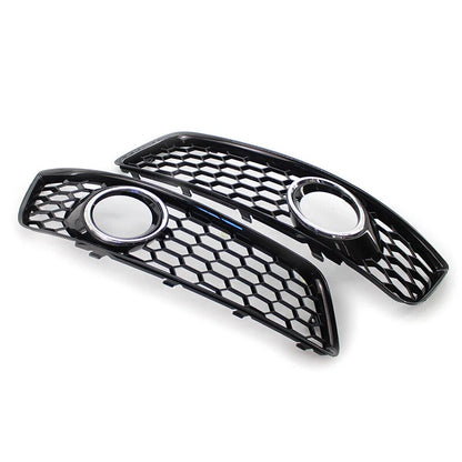 Front Bumper Grille Fog Light Trim Bezel Set for AUDI A3 8P (2008-2012)