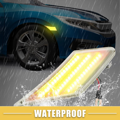 Front LED Side Marker Lights for Scion FR-S (2013-2016) - 2 x Amber Clear