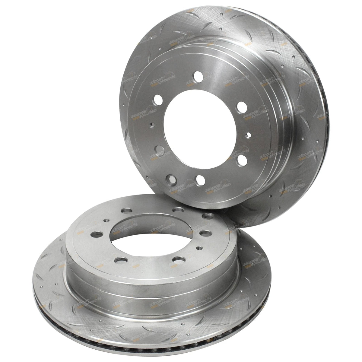 2 x Rear Disc Rotors + Brake Pad Set for Toyota Prado (1996–2009)