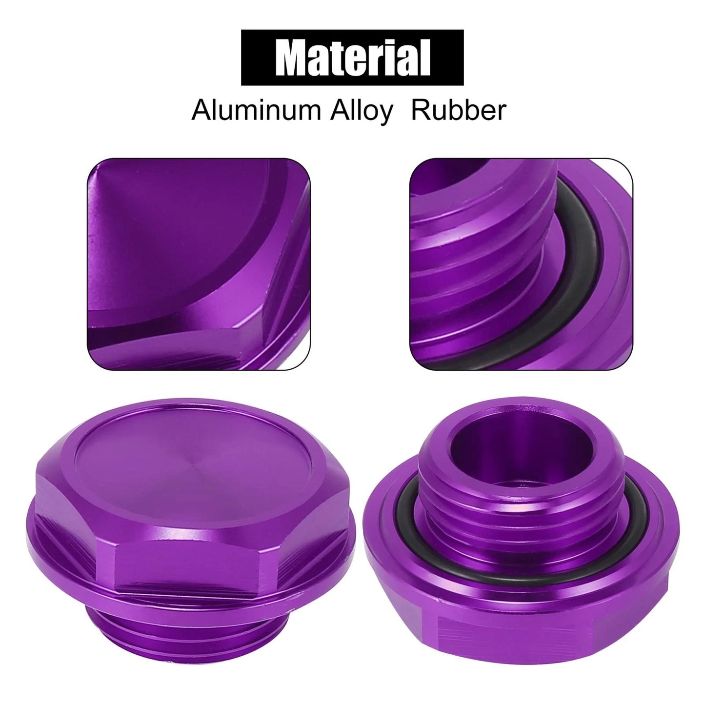 Purple Aluminum Alloy Gas Engine Oil Filler Cap Cover for Toyota RAV4