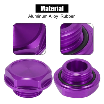 Purple Aluminum Alloy Gas Engine Oil Filler Cap Cover for Toyota RAV4
