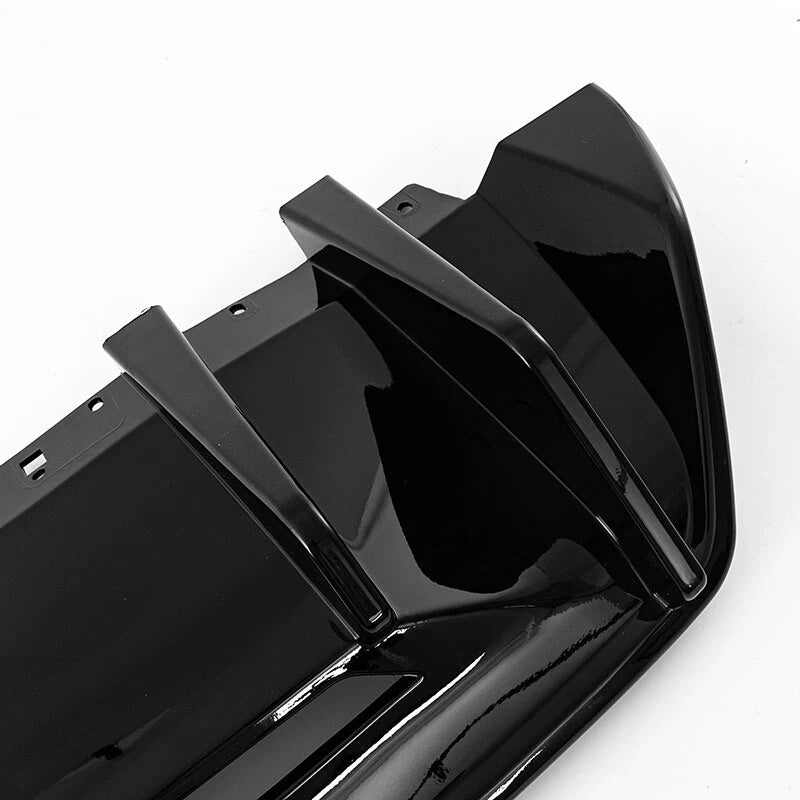 Gloss Black Rear Lower Bumper Finned Diffuser for Ford Mustang S650 (2024-2025)