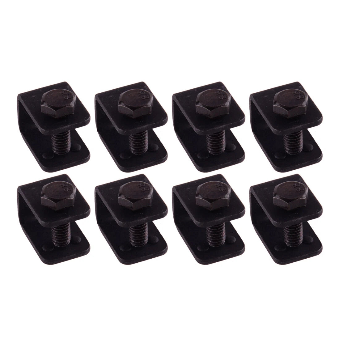 8Pc Universal Car Auto Splash Guards Mud Flaps with Black U Clamps