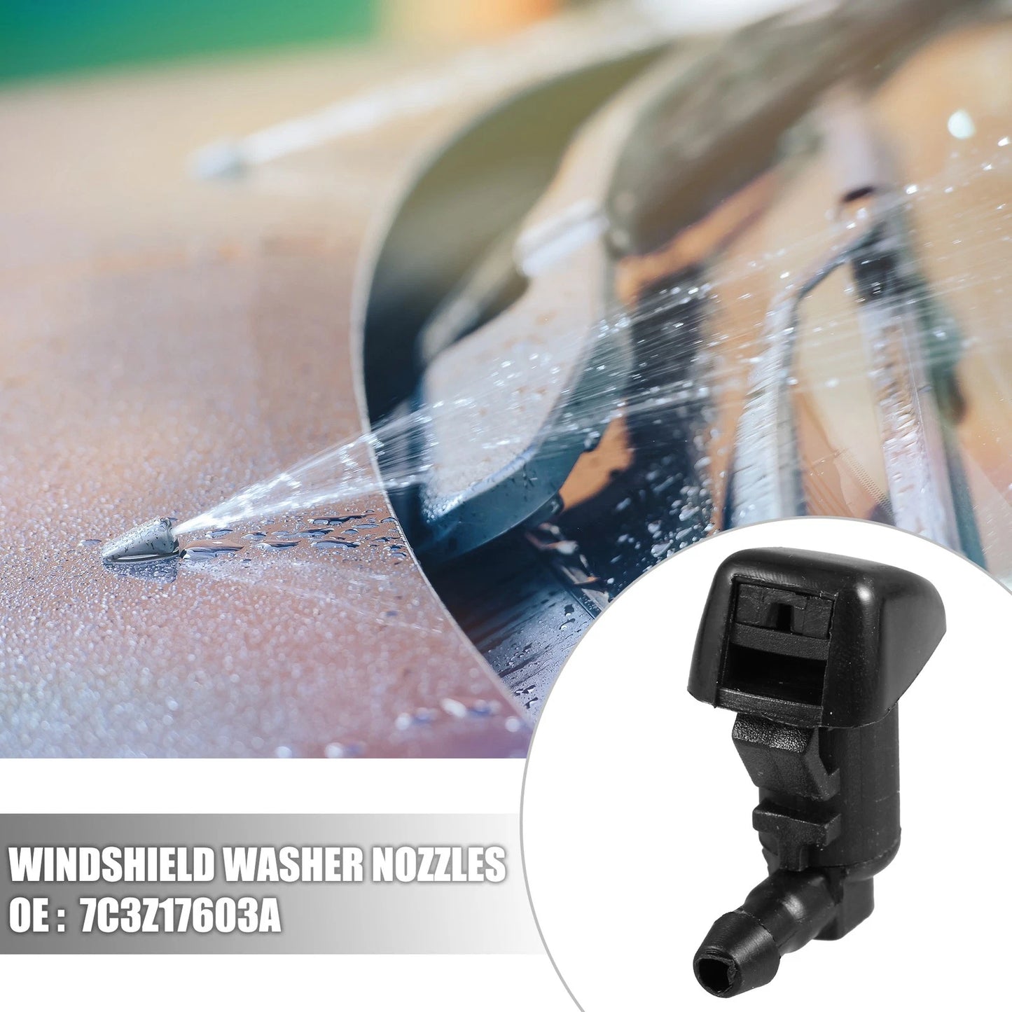 Front Windshield Wiper Nozzles Kit for Ford F-550 Super Duty (2008-2016)