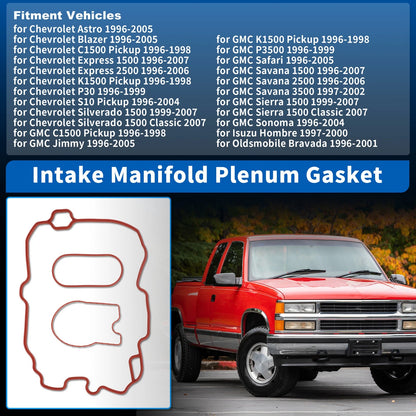 Intake Manifold Plenum Gasket for Chevrolet Astro C1500 Pickup for GMC Safari