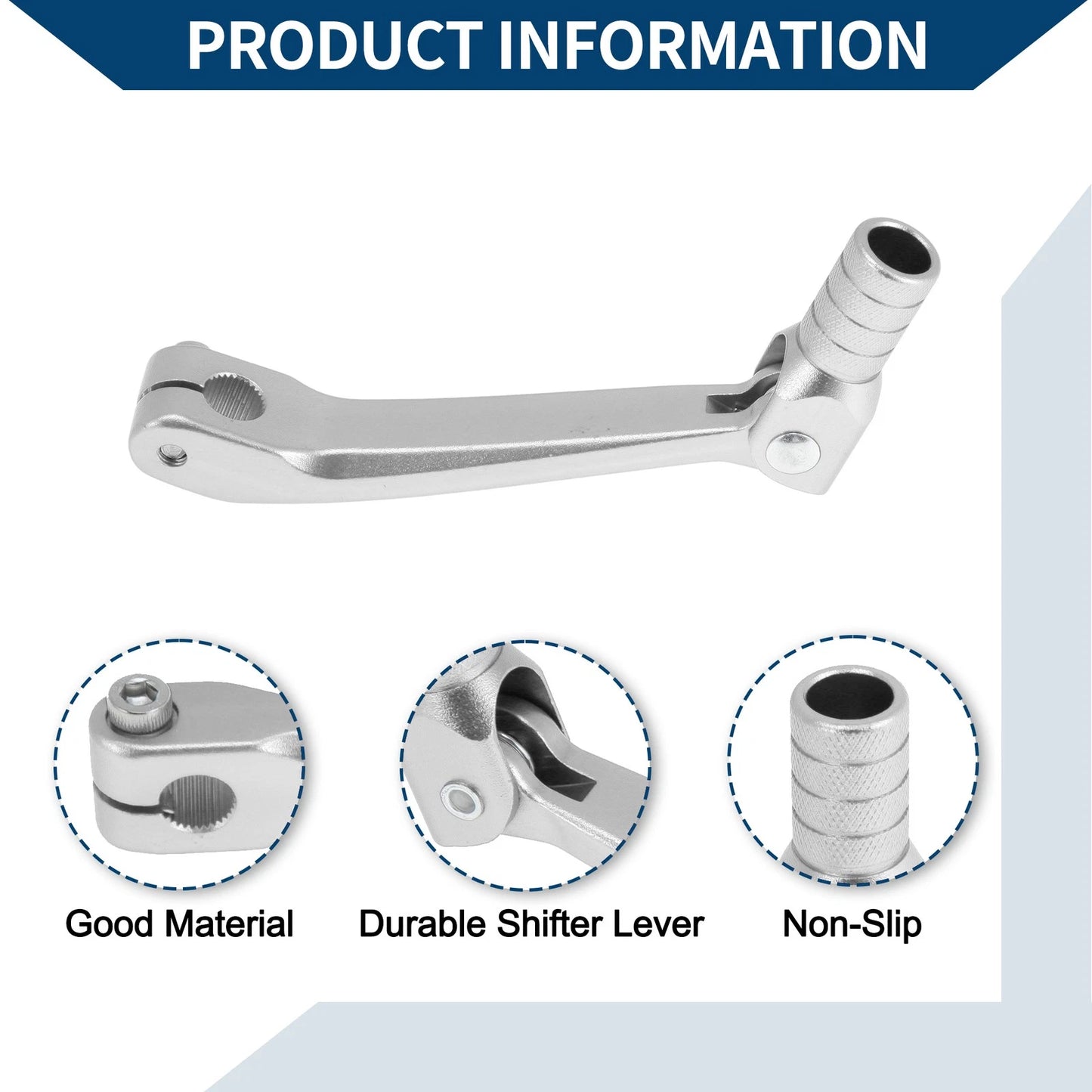 Folding Shifter Lever for Honda CRF150F (2003-2017) Silver Tone