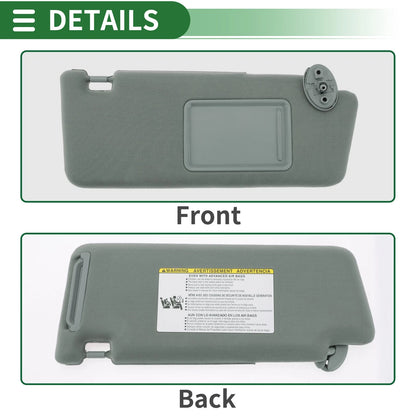 Sun Visor for Toyota Tacoma 2005-2015 with Mirror 2 x No.74310-04081-B0