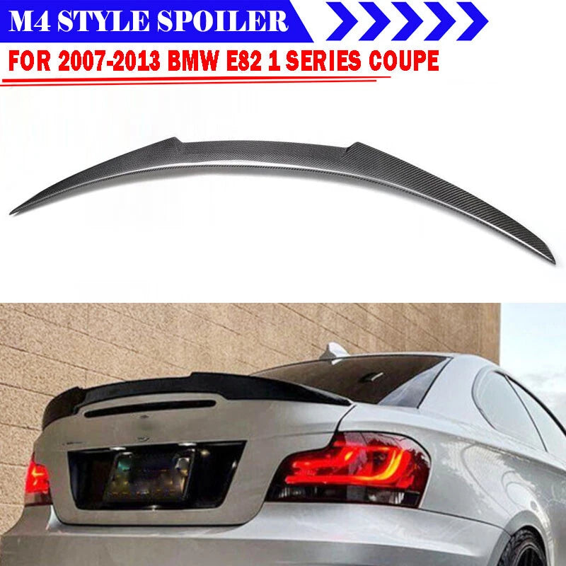 M4 Style Carbon Fiber Rear Trunk Spoiler for BMW E82 1 Series Coupe (2007-2013)