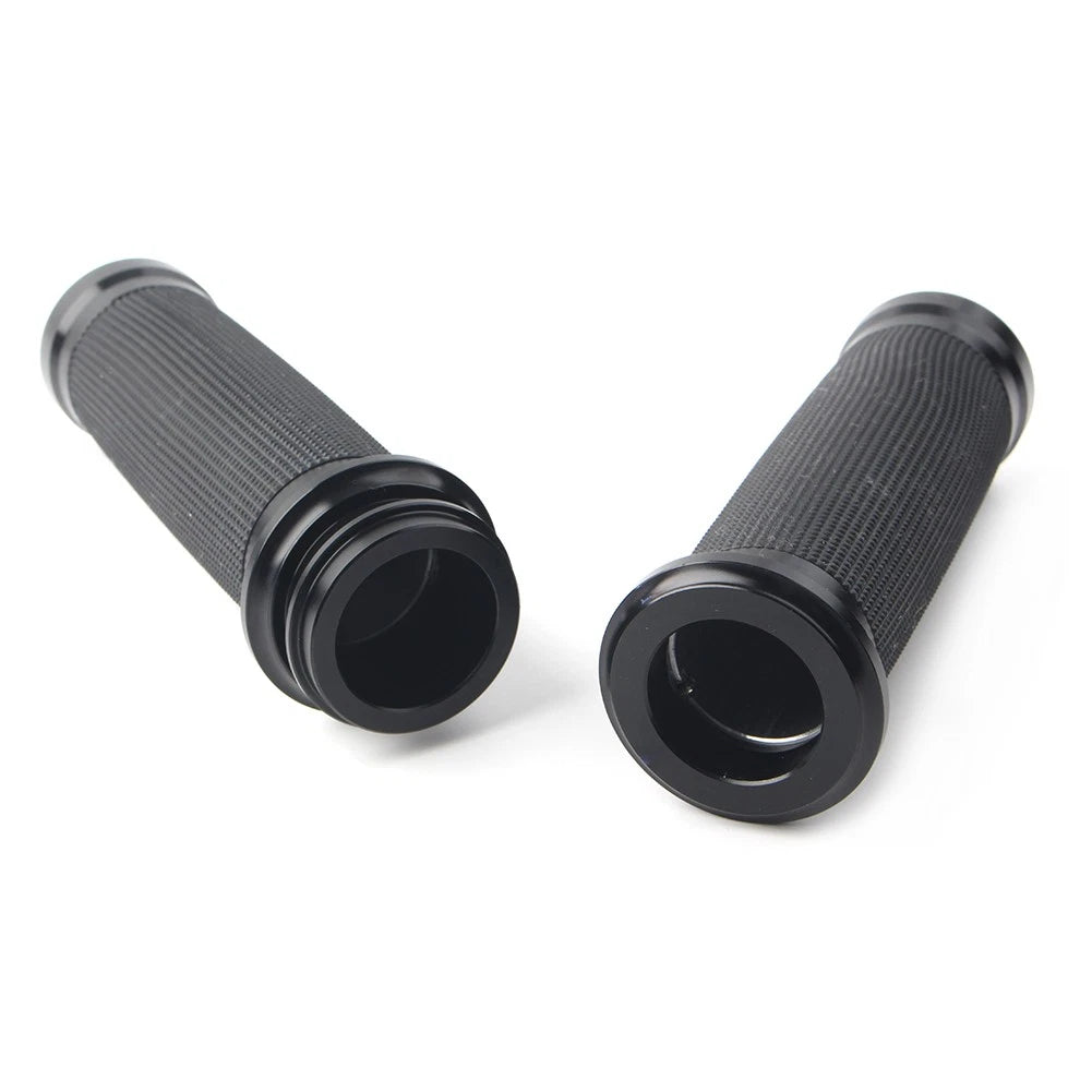 1" Black CNC Hand Grips for Harley Davidson Touring Sportster Dyna (2000-2023)