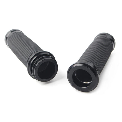 1" Black CNC Hand Grips for Harley Davidson Touring Sportster Dyna (2000-2023)