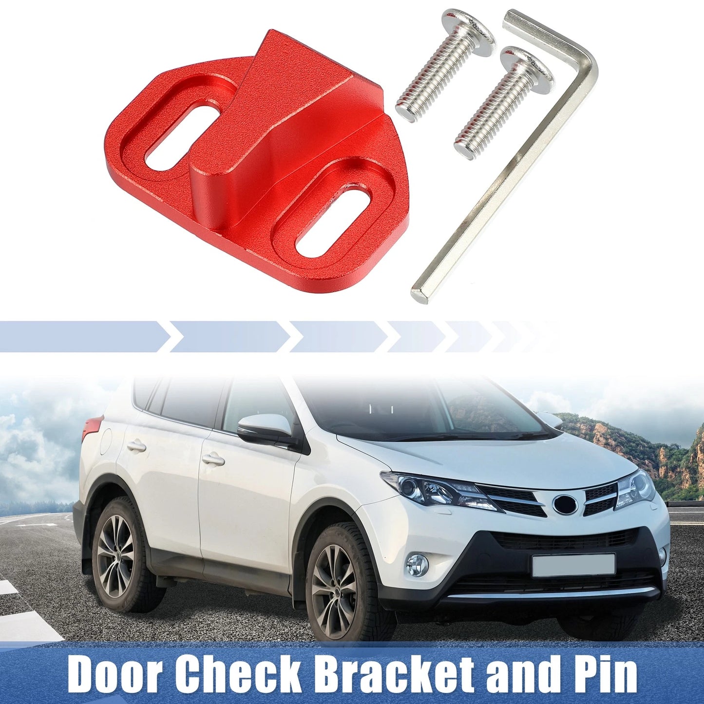 1 x Door Check Bracket Aluminum Alloy Red for Toyota FJ Cruiser (2007–2014)