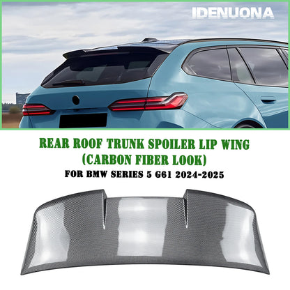 Rear Boot Spoiler Lip for BMW 5 Series G61 (2024-2025) 1 x Carbon Look