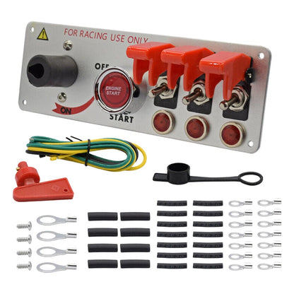 5 in 1 Ignition Toggle Switch Panel Engine Start Push Button for Racing Car