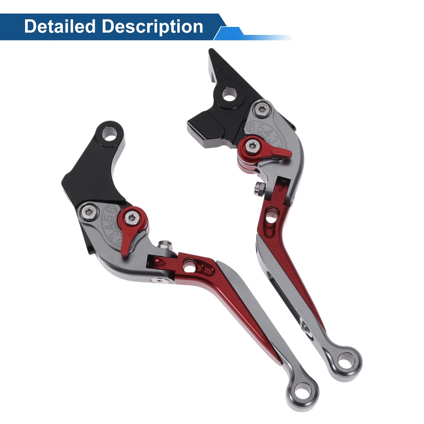 Adjustable Brake Clutch Levers for Suzuki GSXR150 (2017-2020) - Titanium Red