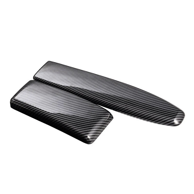 2 x Carbon Fiber Center Armrest Box Panel Cover Trim for Benz C W204 E W212