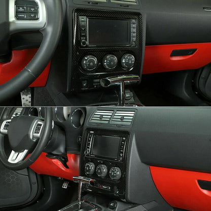 Carbon Fiber Central Navigation Panel Cover for Dodge Challenger (2009-2014)