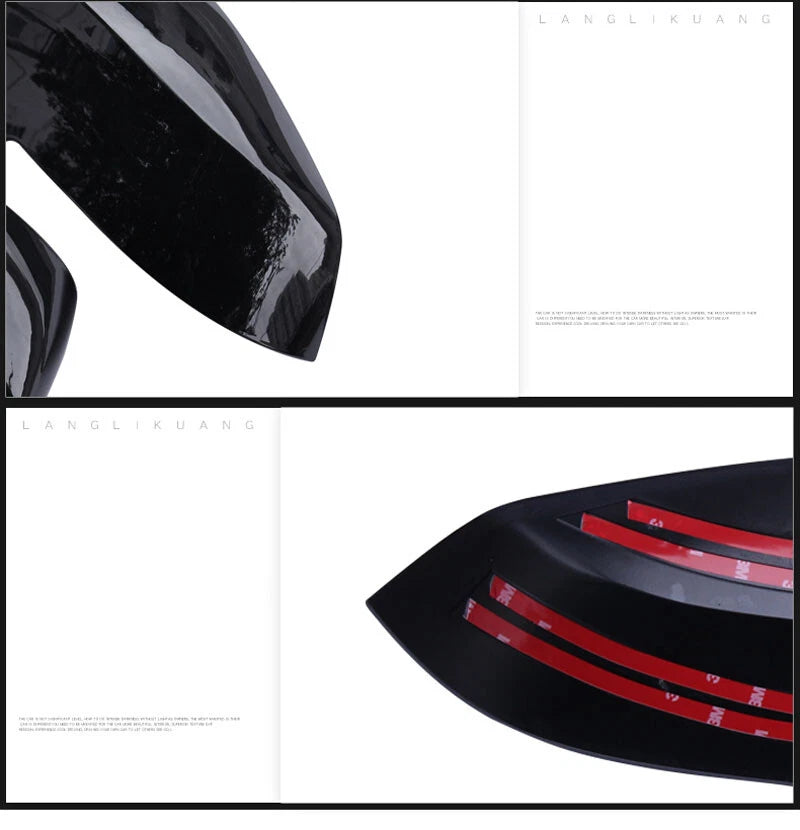 Black Add-on Side Mirror Cover Caps For BMW 3 Series F30 F32 F35 2013-2018
