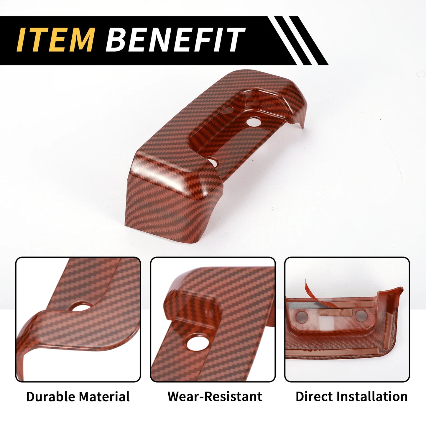 Rear Door Latch Lock Cover Trim for Jeep Wrangler JL JLU (2018-2024) Red
