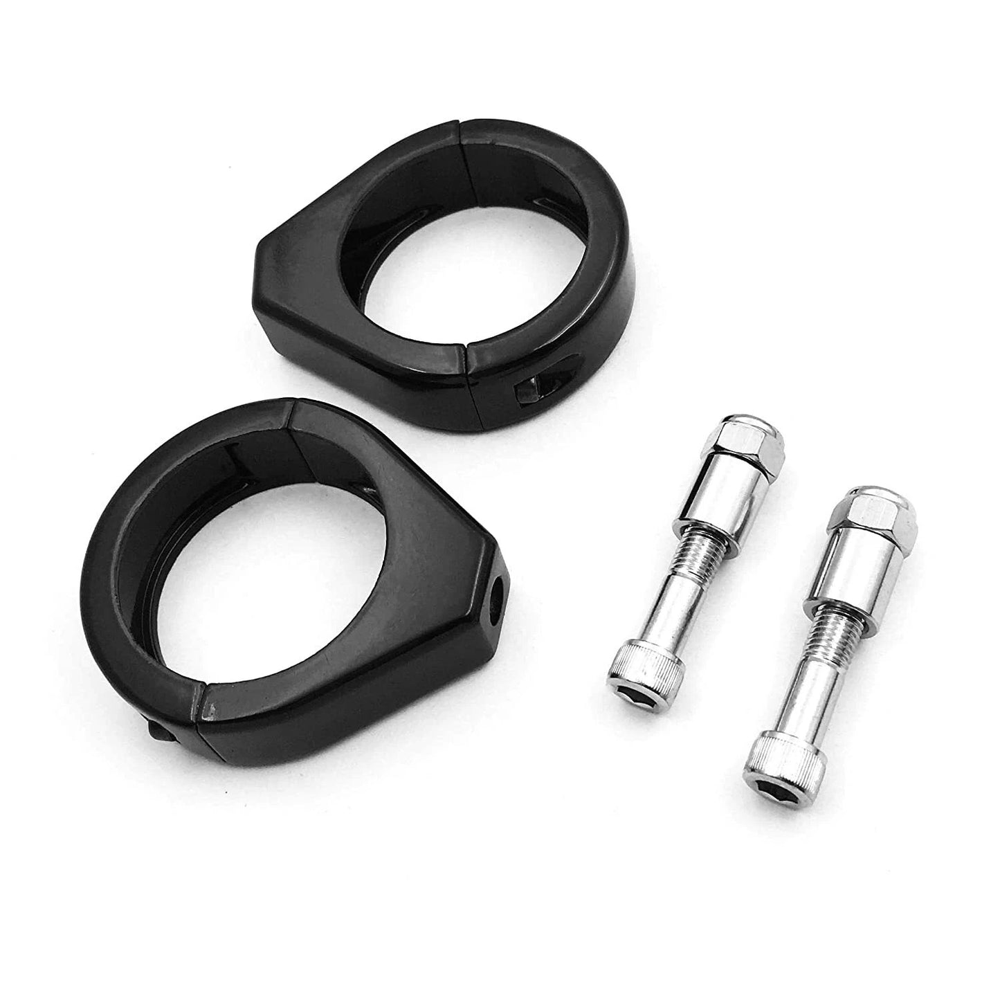 39mm Black Fork Mount Turn Signal Relocation Brackets for Harley Davidson