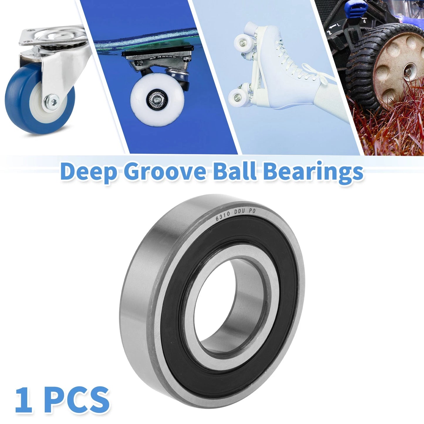 6310DDU 50x110x27mm Deep Groove Ball Bearings for Scooter Skateboard Wheel