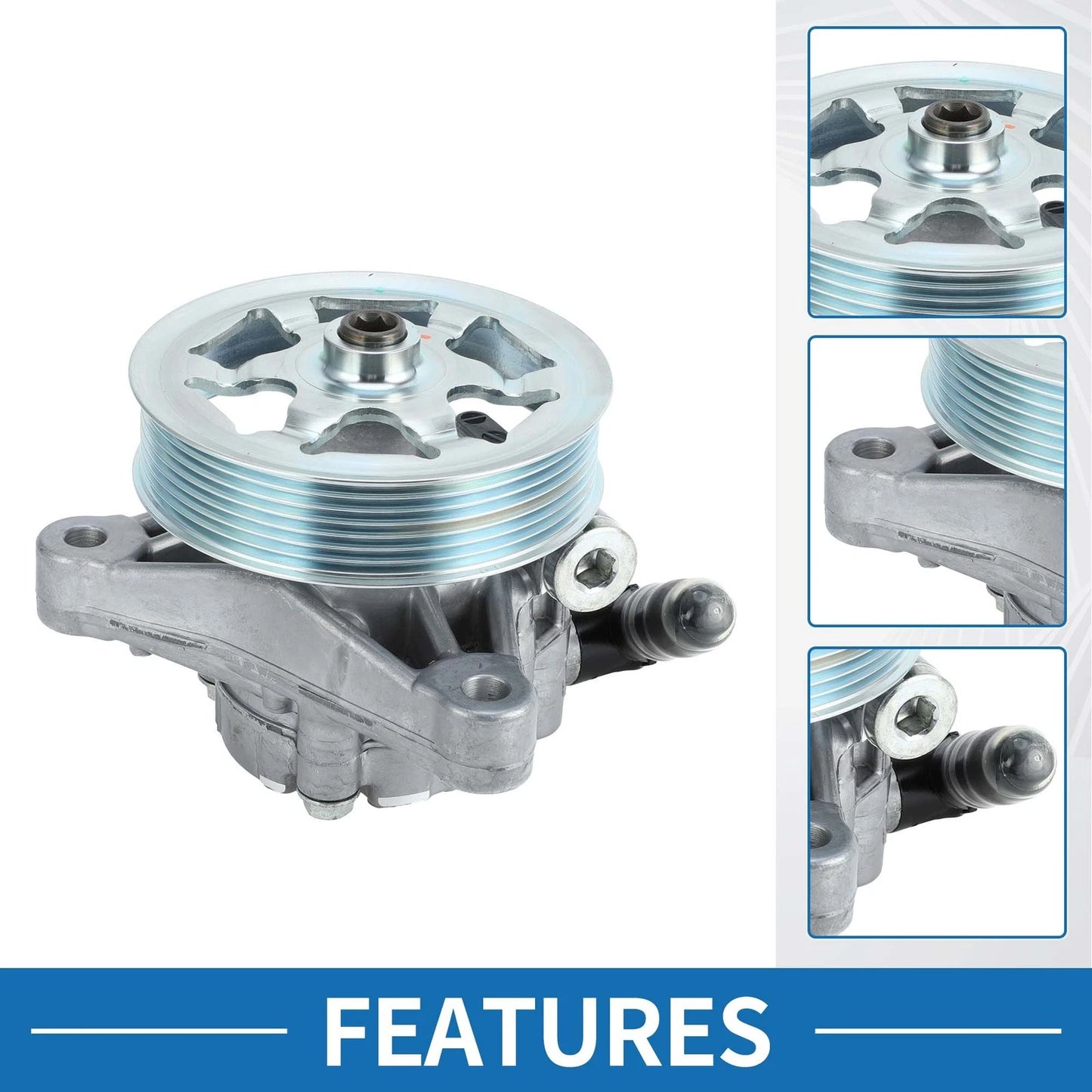 Power Steering Pump w/ Pulley for Honda Accord (2008-2012) 2.4L