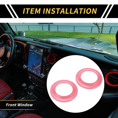 A Pillar Speaker Ring Cover Trim for Jeep Wrangler JK (2007-2014) Pink