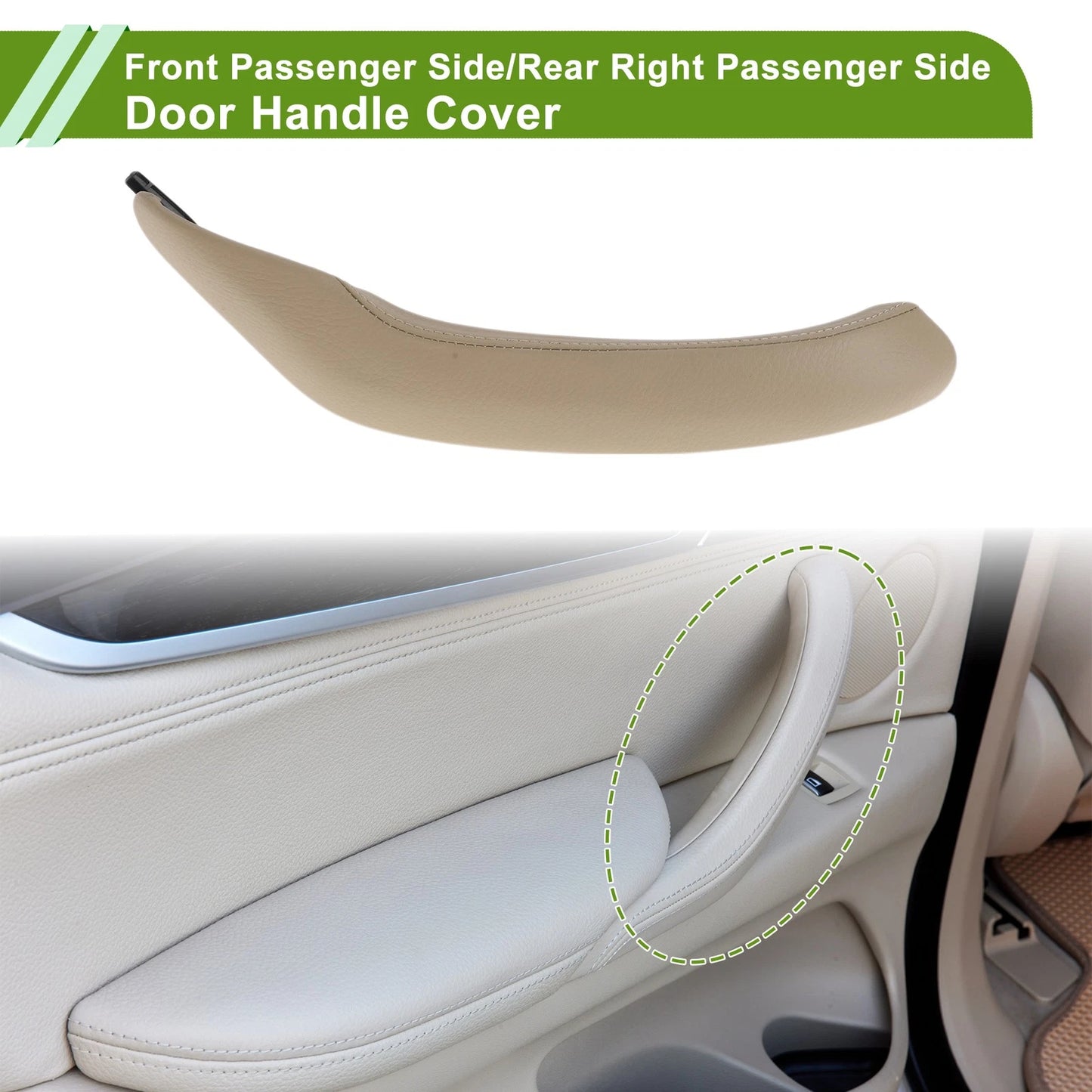 Door Panel Handle Pull Trim Cover for BMW X3 Beige (2010-2016)