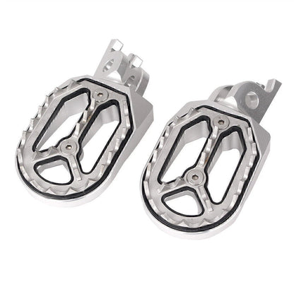 Silver Shark Teeth Racing Foot Pegs for Kawasaki KX250 KX450 (2008-2015)