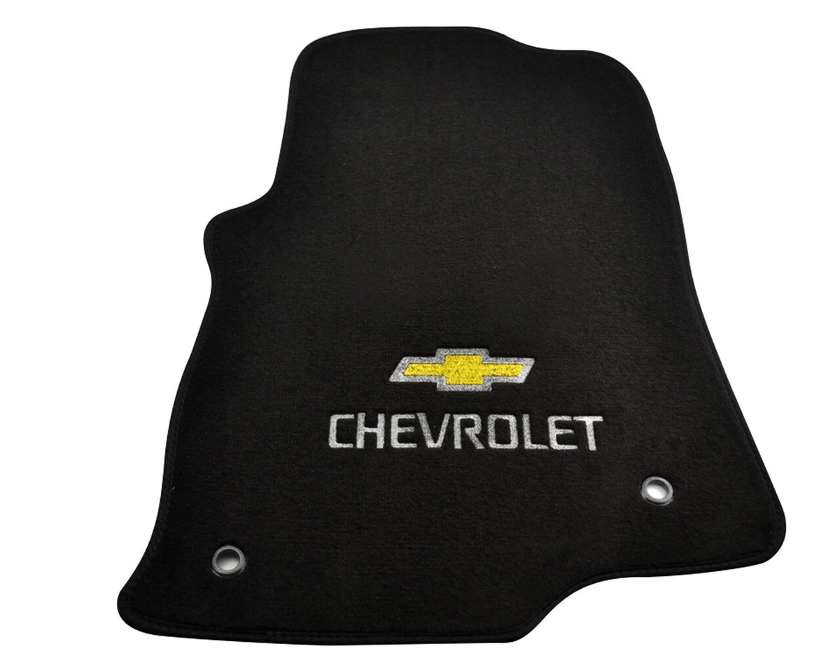 Chevrolet Equinox Floor Mats 2005-2009 Black Carpets with Emblem