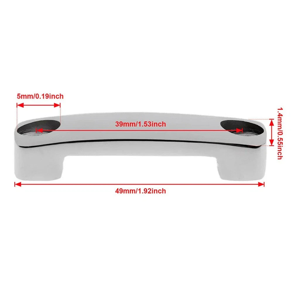Boat Deck Attach Fitting Silver 1.89"x0.55" for All Boats and PWC