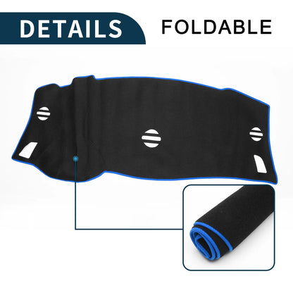 Dashboard Cover Mat for Nissan Elgrand E52 (2010-2024) Black Blue 1 Set