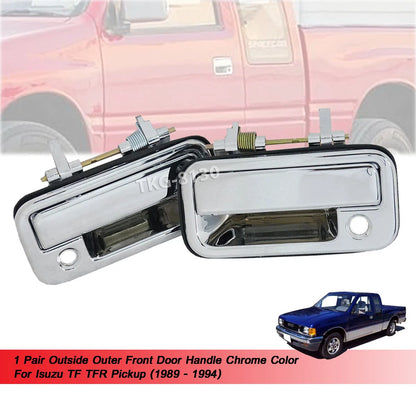 2 x Chrome Front Door Handles for Isuzu TF TFR (1989-1994)