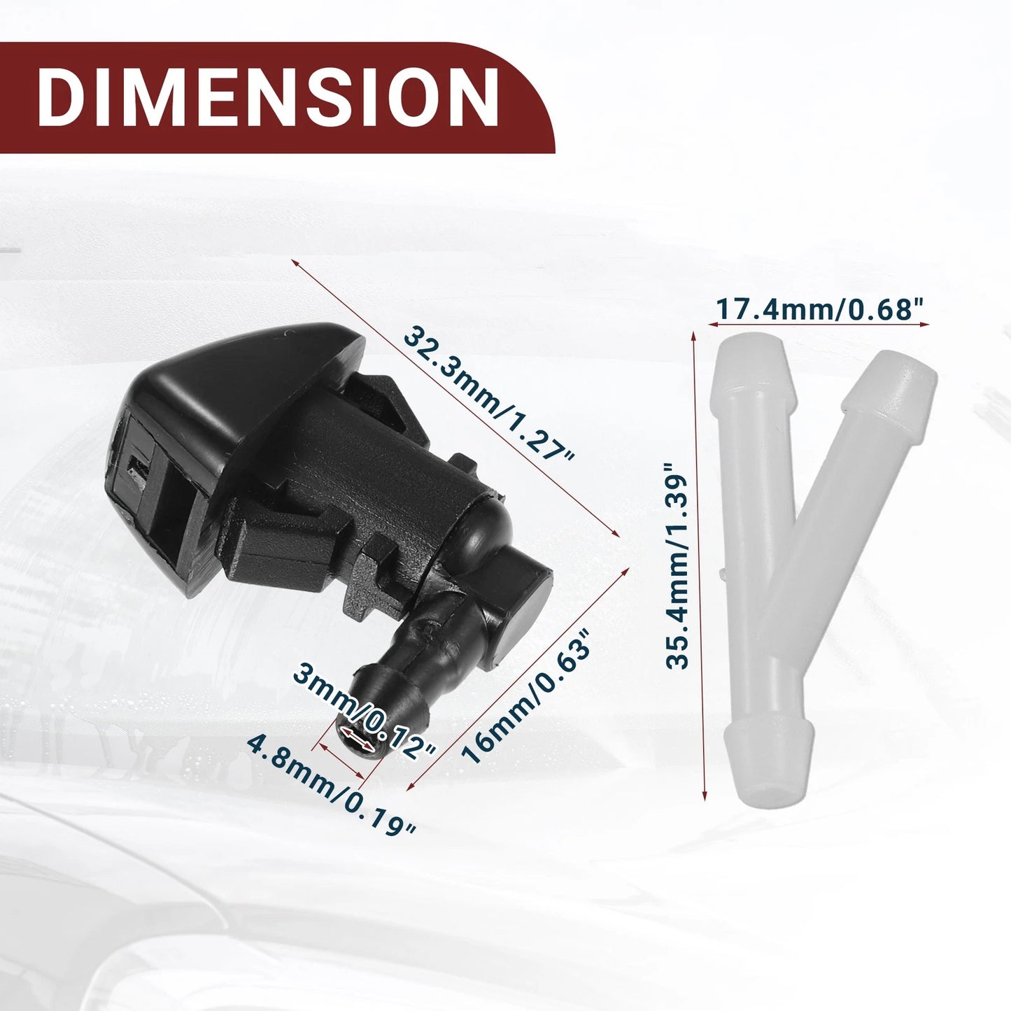Windshield Washer Nozzle Set for Ford Edge (2007-2014)