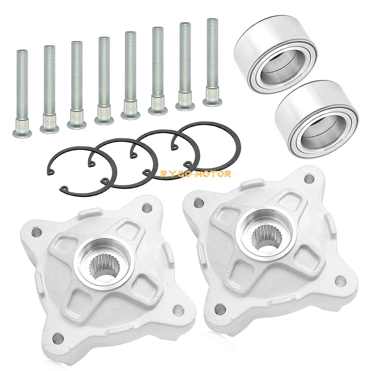 Front wheel hubs & bearings & studs for Polaris RZR 800 RZR S 800 (2008–2014)