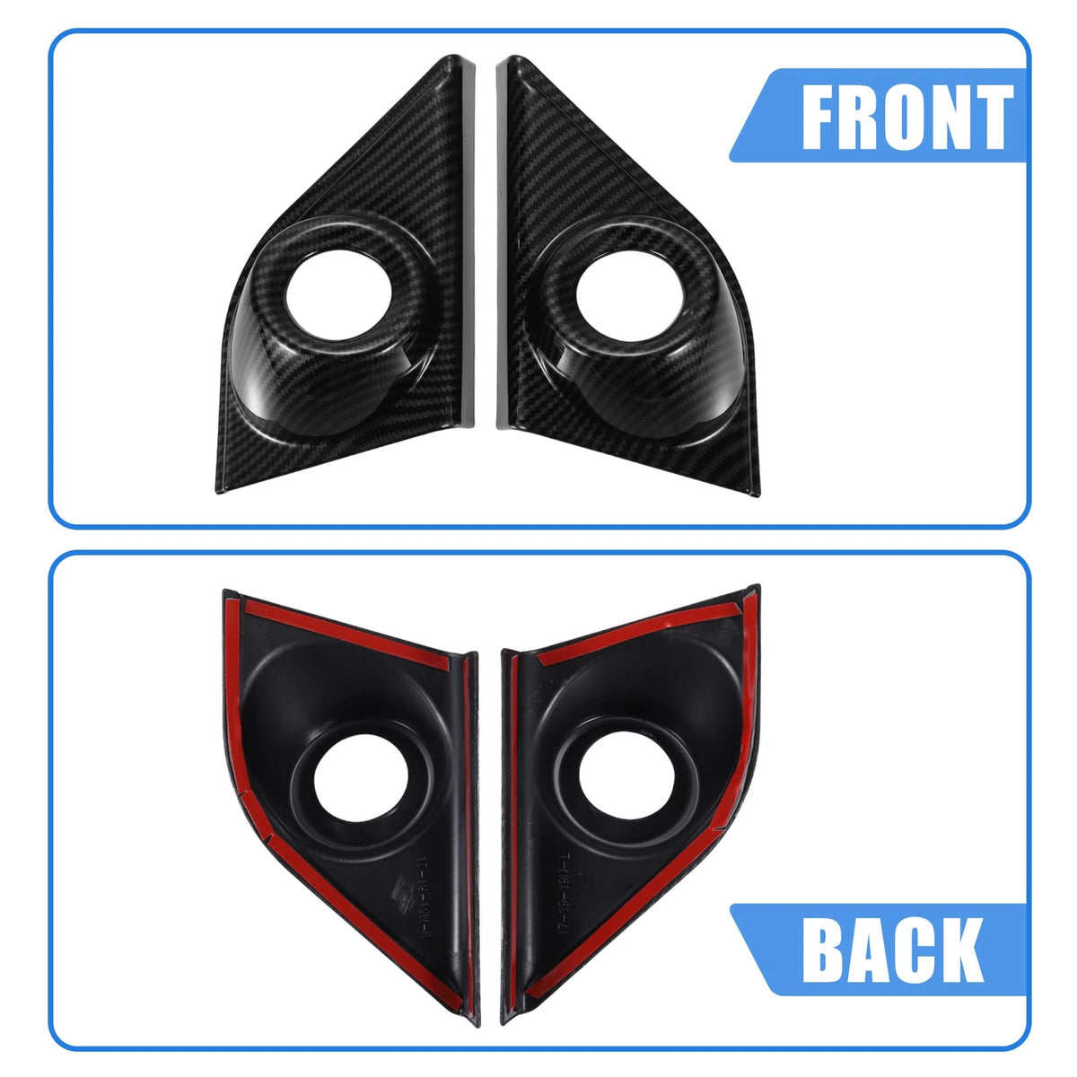 Carbon Fiber Front Door Window A-Pillar Speaker Covers for Honda CR-V (2017-2023)