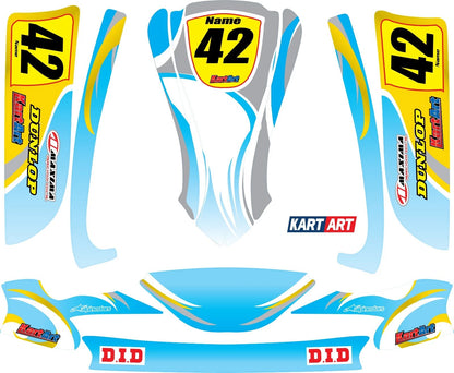 Custom KART ART Sticker Kit for Arrow X1 Junior (Whirlpool Style)