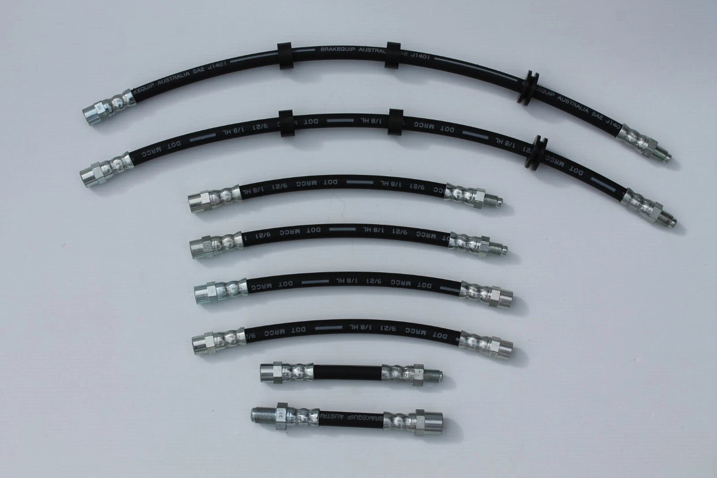 Brake Hose Set (8) for BMW 5 Series E34 E39 ASC (1988-1995)