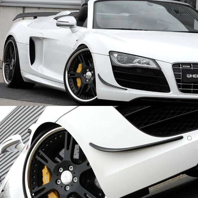 Real Carbon Fiber Side Canards Splitter Spoiler Trim fit For Audi R8 2008-2015