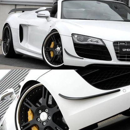 Real Carbon Fiber Side Canards Splitter Spoiler Trim fit For Audi R8 2008-2015