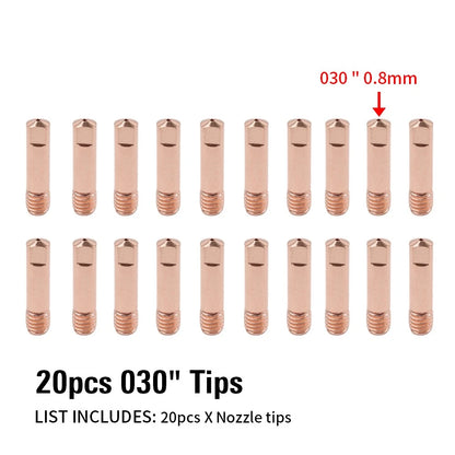 20 x Contact Tips for Pro Mig 140 Mig Flux-Cored Welder (2020-2023)
