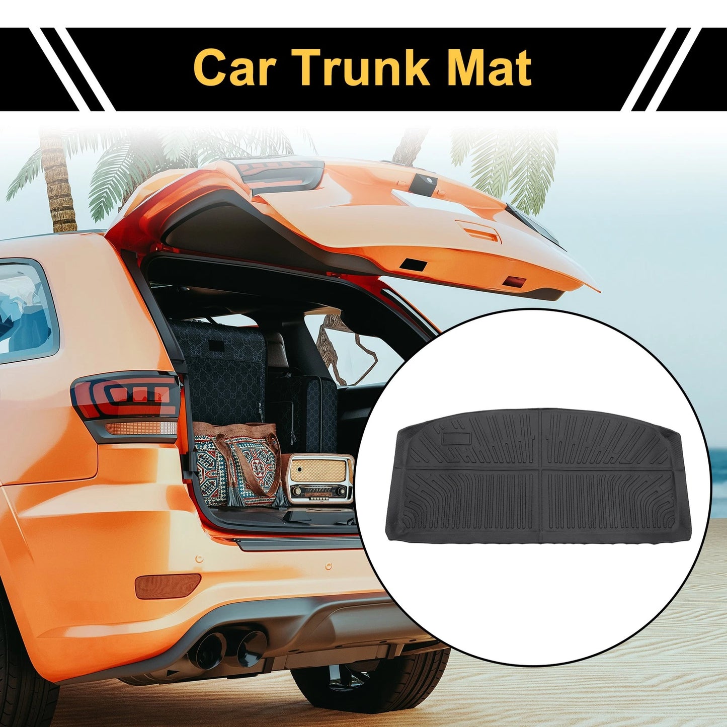 Cargo Liner Rear Trunk Mat for Mazda CX-90 (2024-2025) Stripe Pattern TPE