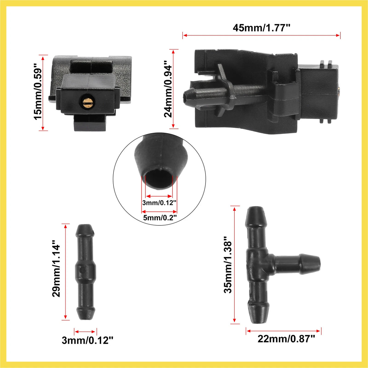 7pcs Windshield Wiper Fluid Squirter Nozzles for Toyota Scion (2004-2016)
